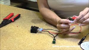 How to connect/wire up a led toggle switch. Illuminated On Off Rocker Switch With Wiring Products Youtube