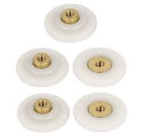 Uxcell Plastic Pulleys Glass Shower Door Rollers Wheels Runners 1.1" Dia  5pcs