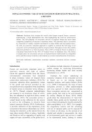 Isu global merupakan persoalan lintas budaya dan bangsa yang sedang hangat dibicarakan pada masa sekarang ini oleh masyarakat di dunia. Pdf Total Economic Value Of Ecosystem Services In Malaysia A Review
