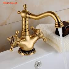 Vintage bathroom sink faucet is for three holes wide spread installation, has two cross handles for cold and hot water, used refined copper casting and has advanced antique brass finish. New Arrival Faucet Vintage Style Bathroom Basin Sink Faucet Antique Brass Mixertap Dual Handles Deck Mounted Ca9901 Piece Specifications Price Quotation Ecvv Industrial Products