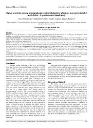 The aim of this study was to assess the prevalence of computer vision syndrome (cvs) among medical and engineering students and the factors associated with the same. Pdf Digital Eye Strain Among Undergraduate Medical Students In A Tertiary Eye Care Hospital Of South India A Questionnaire Based Study Ip Innovative Publication Pvt Ltd Academia Edu