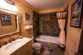If you are looking for natural ideas for your home, you can not miss the tree log. Rustic Log Cabin Bathroom Traditional Bathroom Other Houzz