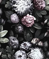 Dark Floral Wallpaper Floral Wallpaper Dark Flowers Peony Wallpaper Black Floral Wallpaper Removable Wallpaper Tropical Wallpaper Vintage Floral Wallpapers Black Floral Wallpaper Dark Flowers