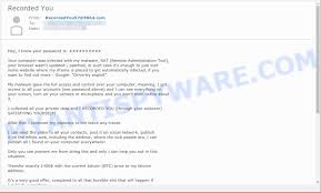 Did it show your passwor. Recorded You Email Bitcoin Scam Virus Removal Guide
