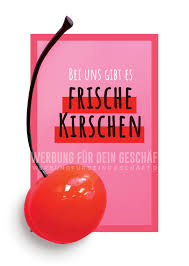 Frische Kirschen Werbebanner Werbeposter Fur Plakatstander Kirschen Werbeposter Obstsorten