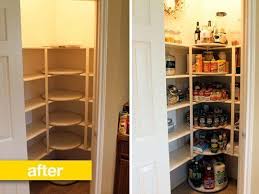 pantry before & after: rotating shelves