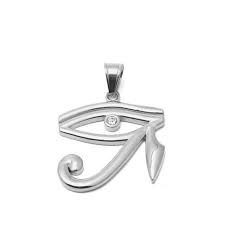 The Eye Of Horus Charm Pendant With Cuban Chain Bijoux Egyptiens Boutique De Bijoux Bijoux Originaux
