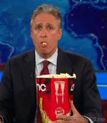 At The Movies And I Realize My Popcorn Doesn T Have Butter Jon Stewart The Daily Show Funny Gif