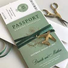Sage Green Invite Luxury Passport Wedding Invitation Plane Etsy Uk Invitaciones De Pasaporte Invitaciones De Boda Diy Tarjeta De Invitacion Boda