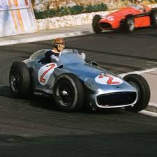 Of Juan Manuel Fangio S Mercedes W196 From The 1955 Monaco Grand Prix Old Sports Cars Classic Racing Cars Mercedes Benz Classic