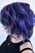 Subtle Purple Highlights On Black Hair