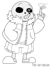 Sans is one of the major antagonists of underfell au. Sans Coloring Pages Coloring Home