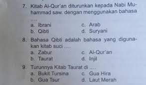 Kitab taurat diturunkan kepada nabi musa as berbahasa ibrani 2. Tolong Kak Jam 16 00 Deadline Cuman Dikit Kok Brainly Co Id