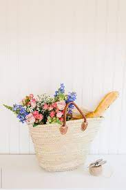 More than 12 french market basket at pleasant prices up to 12 usd fast and free worldwide shipping! Summer Flowers And A Baguette In A French Market Basket By Helen Rushbrook