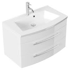 Ensemble meuble vasque 80 cm. Meubles De Salle De Bain Bella 80cm Avec Facade Arrondie En Blanc Brillant Meuble Salle De Bain Une Vasque Meuble Salle De Bain Emotion 24 Fr