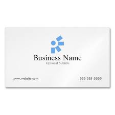 Minimal White Business Card Magnet With Logo Zazzle Com White Business Card Magnetic Business Cards Standard Business Card Size