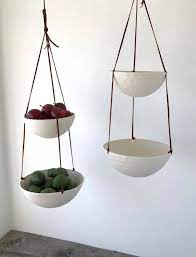 Pot up hanging basket plants and grow them on before transplanting them into hanging baskets and containers. Hanging Fruit Baskets Kitchen Decor Kitchn