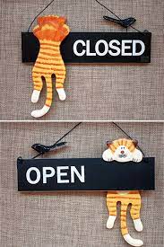 Wood Sign Board Open Close Wood Signs Kawaii Stationery Craft Display
