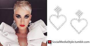 Katy Perry S Crystal Heart Earrings Crystal Heart Earrings Heart Earrings Crystal Heart