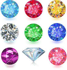 Colored Gems Vector Image On Custom Nursery Art Colored Gems Free Art Prints