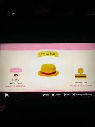 Monkey D Luffy S Hat From One Piece Acqr Animal Crossing Qr Acnh Designs Animal Crossing Game