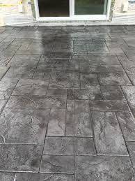 How to color stamped concrete. Stamped Concrete Patio Medium Grey Color With Black Release Patio Remodel Concrete Patio Designs Stamped Concrete Patio