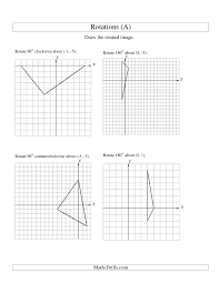 The Rotation Of 3 Vertices Around Any Point A Math Worksheet From The Geometry Worksheet Page At Math Drills C Geometry Worksheets Math Worksheet Math Drills