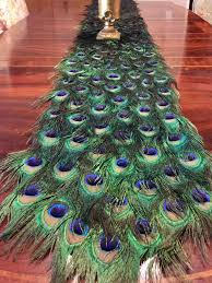 Peacock Feather Table Runner In Your Choice Of Lengths Etsy Table Runners Peacock Peacock Feather