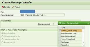 2 month = 8.69624282 weeks Planning Calendar Calculation Rule Detail Information Sap Blogs