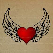 Winged Heart Nomj37 Digital Image Heart With Wings Tattoo Wings Tattoo Heart Tattoo