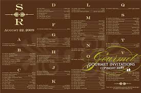 shannons brown and canary seating chart gourmet invitations