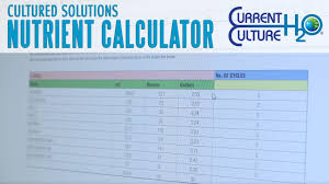 Nutrient Calculators Current Culture H2o