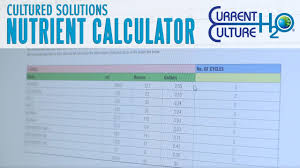 Nutrient Calculators Current Culture H2o