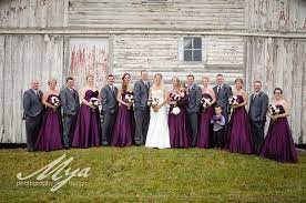 Eggplant Wedding Purple Cream And Greenery Bouquets Purple And Grey Wedding Roses Calla Lilies L Eggplant Purple Wedding Plum Wedding Gray Wedding Party