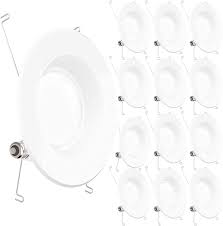 How far is 13 inches in centimeters? Sunco Lighting 12 Pack 5 6 Inch Led Recessed Downlight Dimmable Smooth Trim Lamps Lighting Ceiling Fans Home Garden