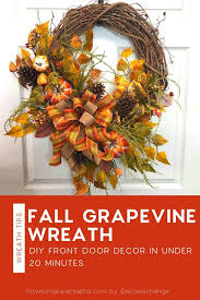 Pull the stems apart a bit to create openings for inserting pods and plants, then rewire the wreath loosely for added structure. How To Make A Simple Fall Grapevine Wreath How To Make Wreaths Wreath Making For Craftpreneurs