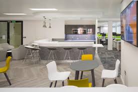 There are cabinets to store essentials and shelves on the top to keep cups and jars that are. The Modern Office And The Importance Of The Social Space K2 Space