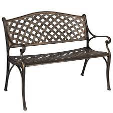 Hi Line Gift Ltd 3 Ft Lattice Outdoor Garden Bench Bronze Metal Garden Benches Outdoor Garden Bench Patio Bench
