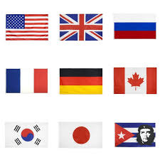 Your printed items will not display a watermark. 90x150cm America England France Russia Germany Canada National Flags Around The World Nations Flag Banner Support For Festival Home Decoration Wish