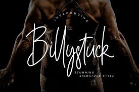 Script typefaces are based upon the varied and often fluid stroke created by handwriting, pretty much like the cursive fonts just typically more elegant. Billystuck Signature Font Dafont Free