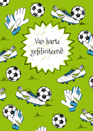 Verjaardagskaart Sport Voetbal Kaartje2go