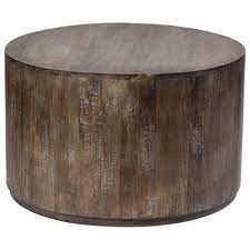 The coffee table is made in memphis pine whitewashed veneer finish, a neutral that pairs with most home colors and dã©cor styles. World Menagerie Bridger Coffee Table Round Wood Coffee Table Coffee Table Wood Drum Coffee Table
