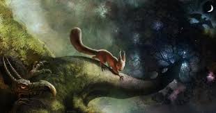 In Norse Mythology Ratatoskr Is A Squirrel Who Runs Up And Down The World Tree Yggdrasil To Carry Messages Between The Mitologias Mitologia Mitologia Nordica