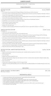 boutique manager resume sample mintresume