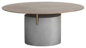 Ikon neo brass round coffee tables (set of 3) (brass/ nickel) overstock $ 2798.00. Sunpan 103444 Dolores Coffee Table Antique Brass Concrete Industrial Coffee Tables By Hedgeapple Houzz