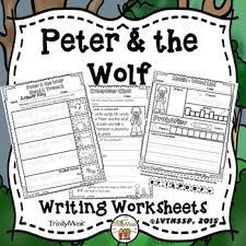 Peter and the wolf video de la historia y ejercicios de unir el sonido con el personaje. Peter And The Wolf Writing Activities Music Lesson Plans Elementary Teaching Music Writing Activities