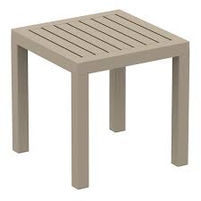 Browse great deals & a large selection online today!. Compamia Ocean Square Resin Patio Side Table In Dove Gray Isp066 Dvr