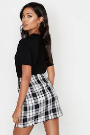 Black A Line Mini Skirt Womens Woven Large Flannel A Line Mini Skirt Black 8 Mini Skirts A Line Mini Skirt Skirts