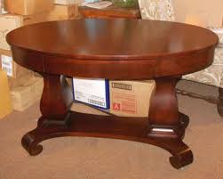 Rare Antique American Oval Empire Desk Library Sofa Table Mahogany W One Drawer Empire Furniture Sofa Table Antiques