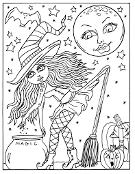 Hocus Pocus Witches Printable Coloring Pages For Adults Halloween Fun Halloween Witch Whimsical Coloring Book Halloween Coloring Book Halloween Coloring Book Halloween Coloring Halloween Coloring Pages
